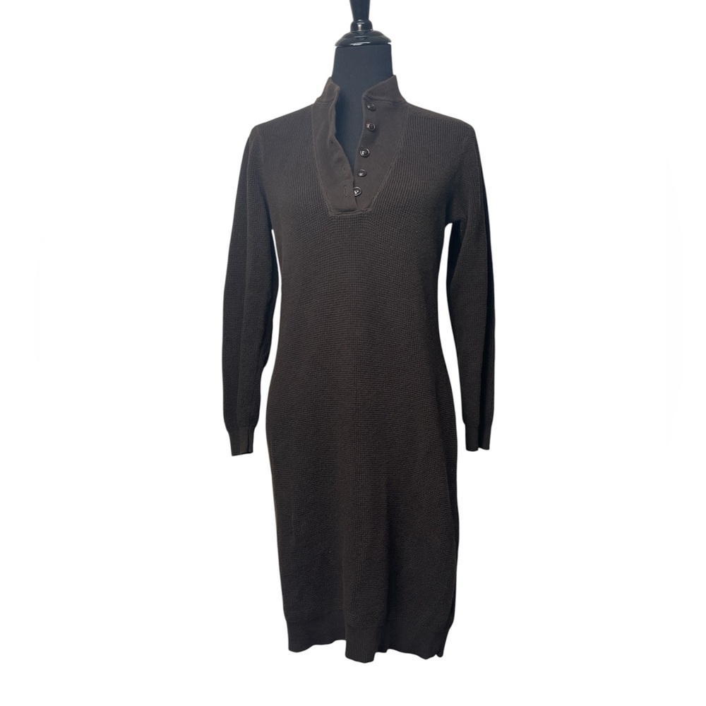 Ralph Lauren Dark Brown Long Sleeve Sweater Dress